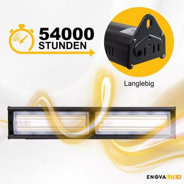 ENOVALITE LED Arbeitsleuchte LED-HighBay, linear, 200 W, 24000 lm, 5000 K (neutralweiß), IP65, TÜV, LED fest integriert, Tageslichtweiß, neutralweiß