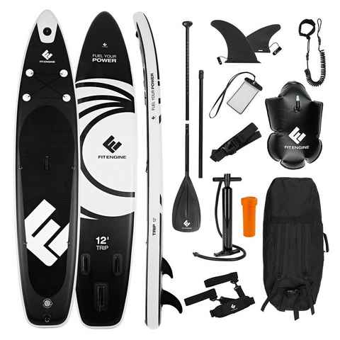 FitEngine Inflatable SUP-Board Stand Up Paddle, extra Groß stabil 365cm 160kg aufblasbar