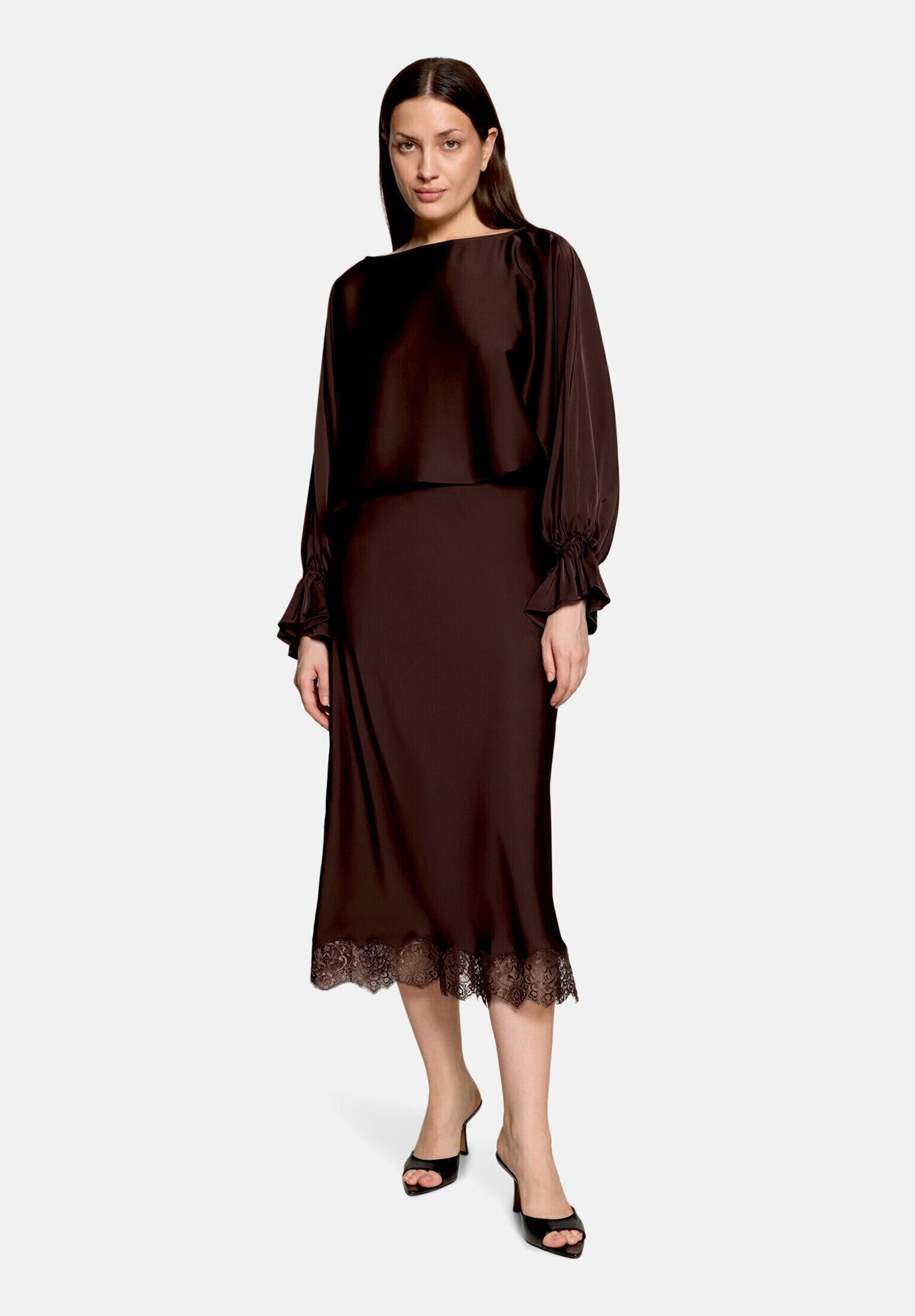 Vera Mont Satinbluse Damen mit Fledermausärmeln