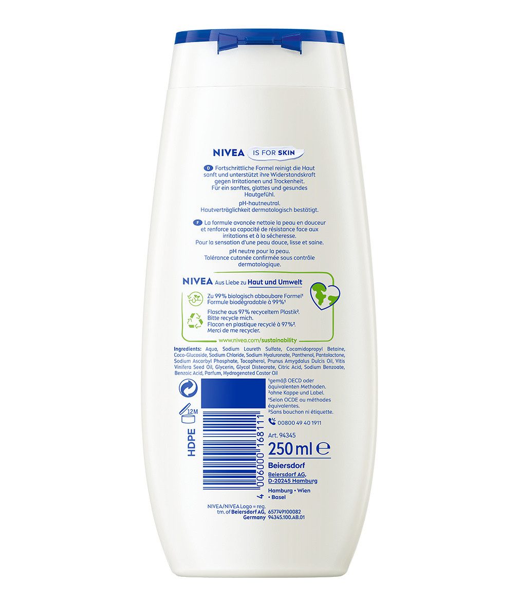 Nivea Duschgel Pflegedusche Derma Control Defend 6 x 250ml, 6-tlg.