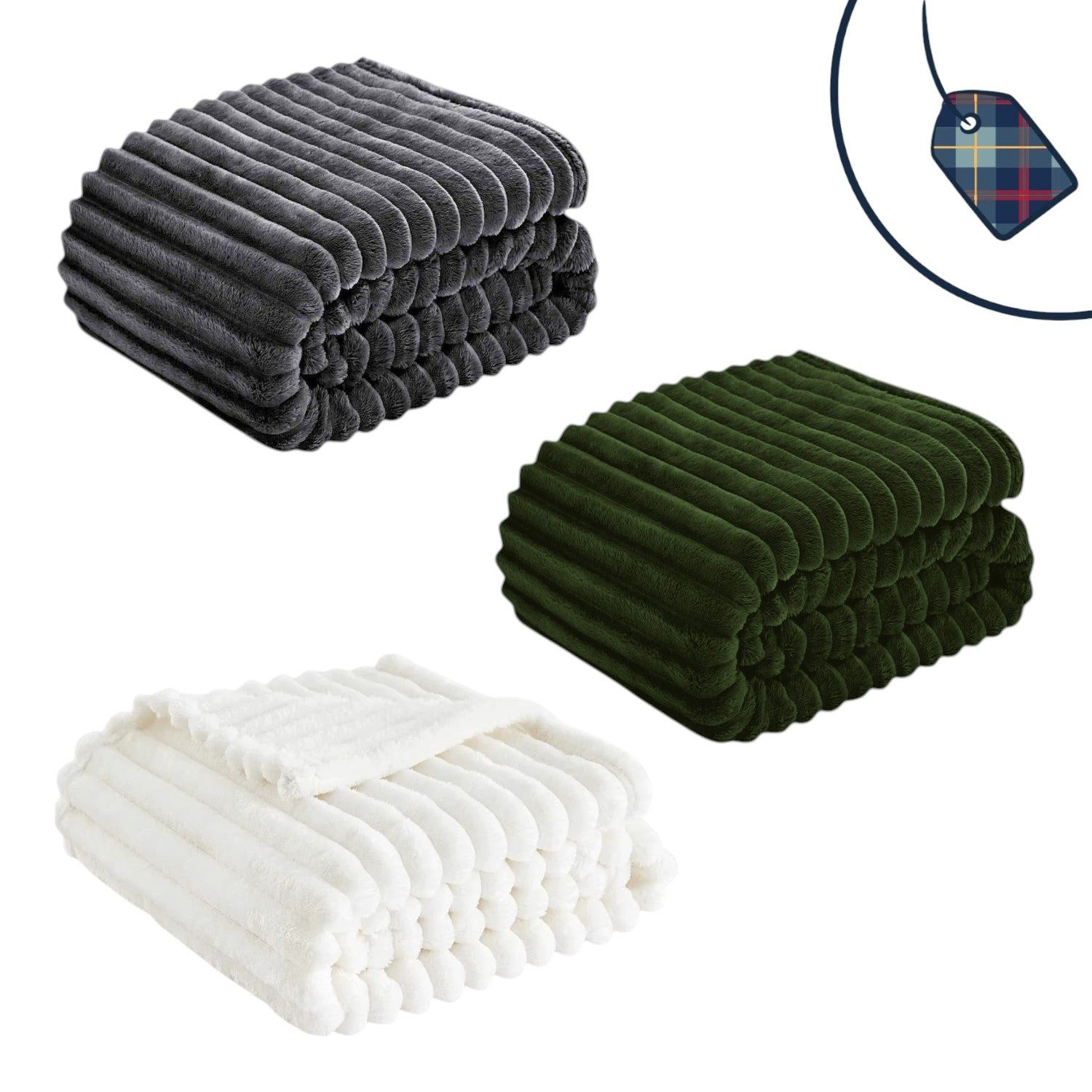 Wohndecke Premium Kuscheldecke in Cord Optik » Wohndecke 150 x 200 cm, Vewo günstig online kaufen