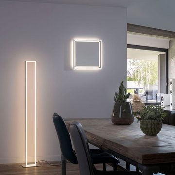 Paul Neuhaus Smarte LED-Leuchte LED Stehleuchte Q-KAAN Smart Home, Smart Home, CCT-Farbtemperaturregelung, Dimmfunktion, Memoryfunktion, mit Leuchtmittel, Leuchtprofil Edelstahl, Fernbedienung dimmbar, CCT