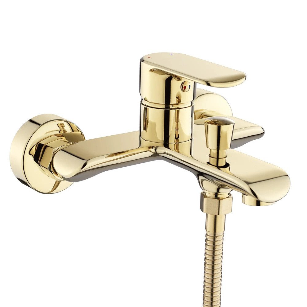 Thumbnail - wohnwerk.idee Wannenarmatur Badewannenarmatur Wasserhahn Badewanne Weiß Schwarz Gold Chrom Weiß