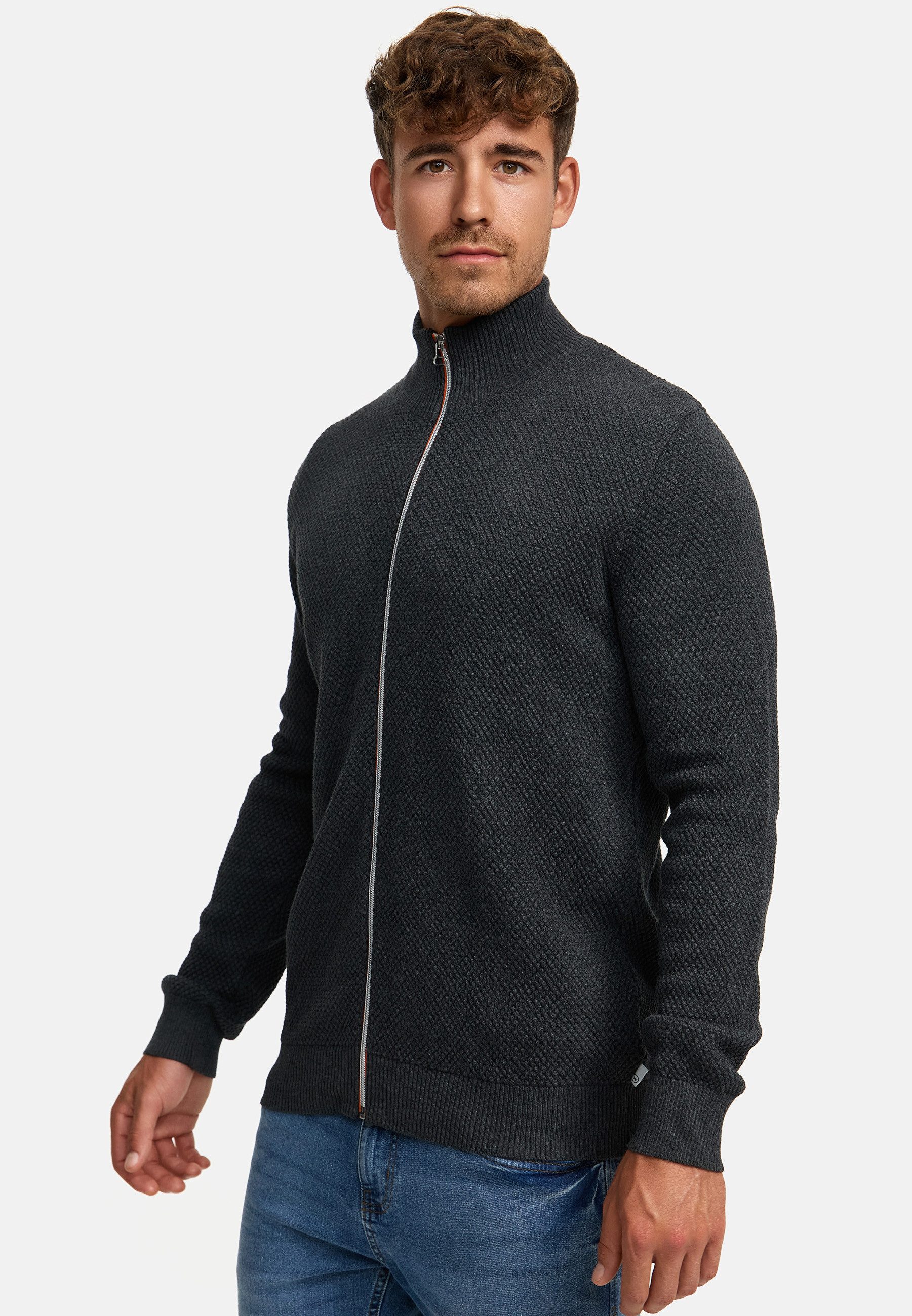 Kronstadt Strickjacke Herren KSErik Herrenstrickjacke Feinstrickjacke mit Stehkragen