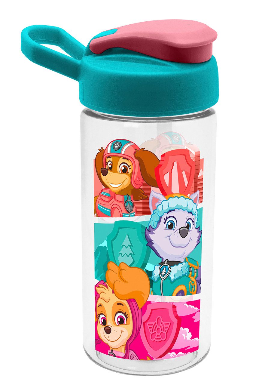 Geda Labels GmbH Trinkflasche PawPatrol Girl Pup Power, Türkis, 480ml, Trinköffnung mit Verschlusskappe
