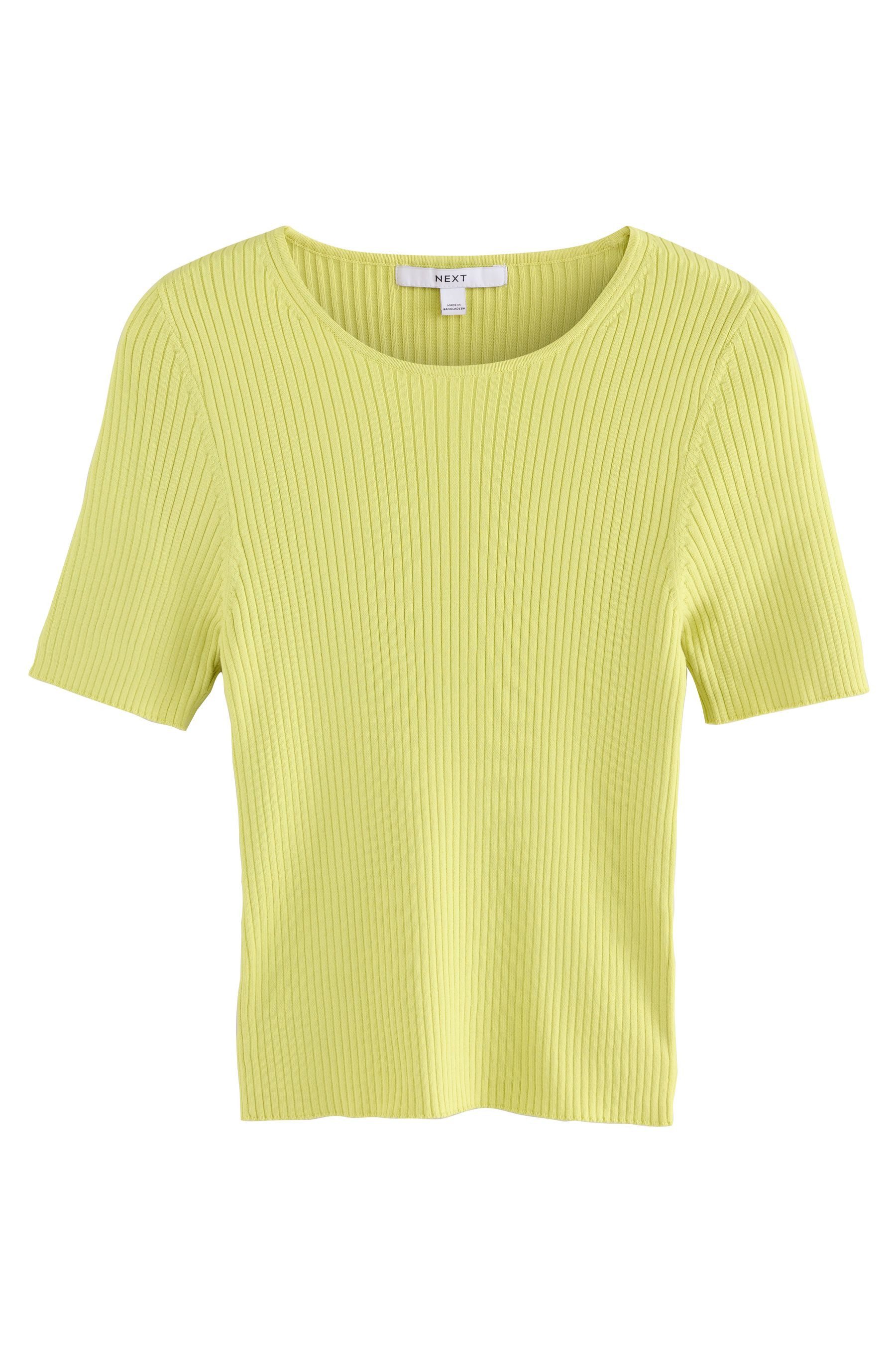 Next T-Shirt Geripptes Kurzarm-Oberteil mit Rundhalsausschnitt (1-tlg) günstig online kaufen