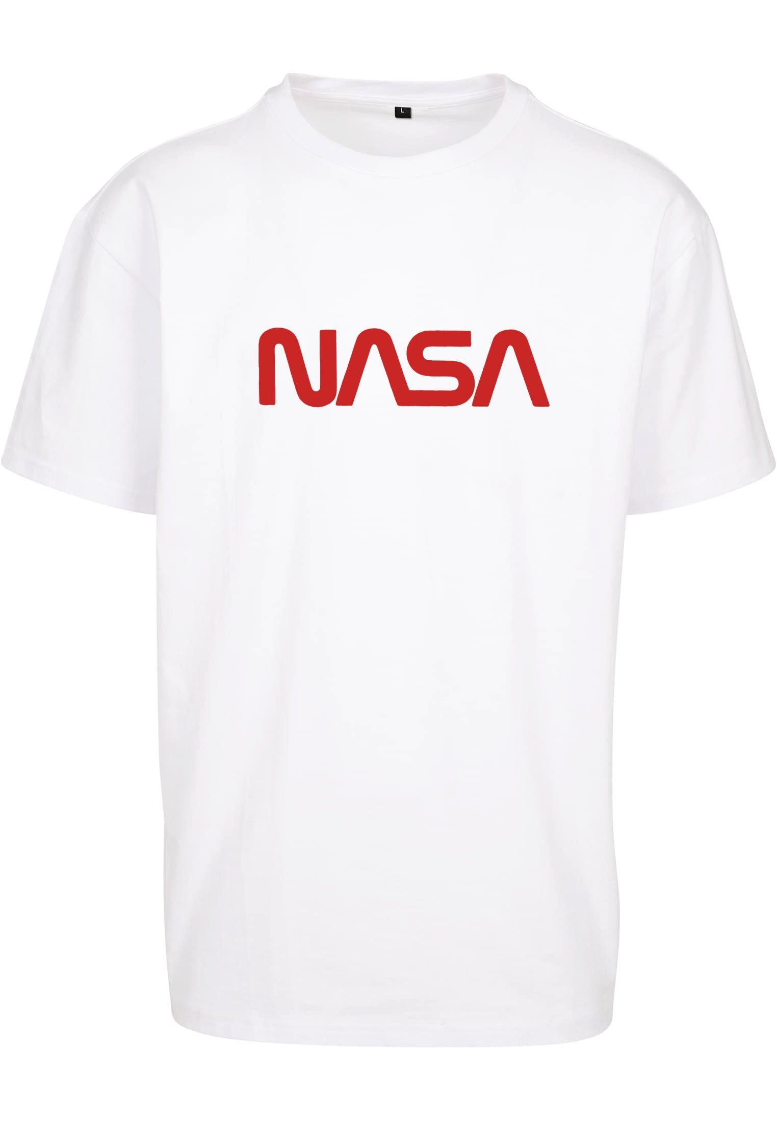 Novux Oversize Weiß Herren NASA (1-tlg) Tshirt farbe T-Shirt aus Baumwolle Heavy