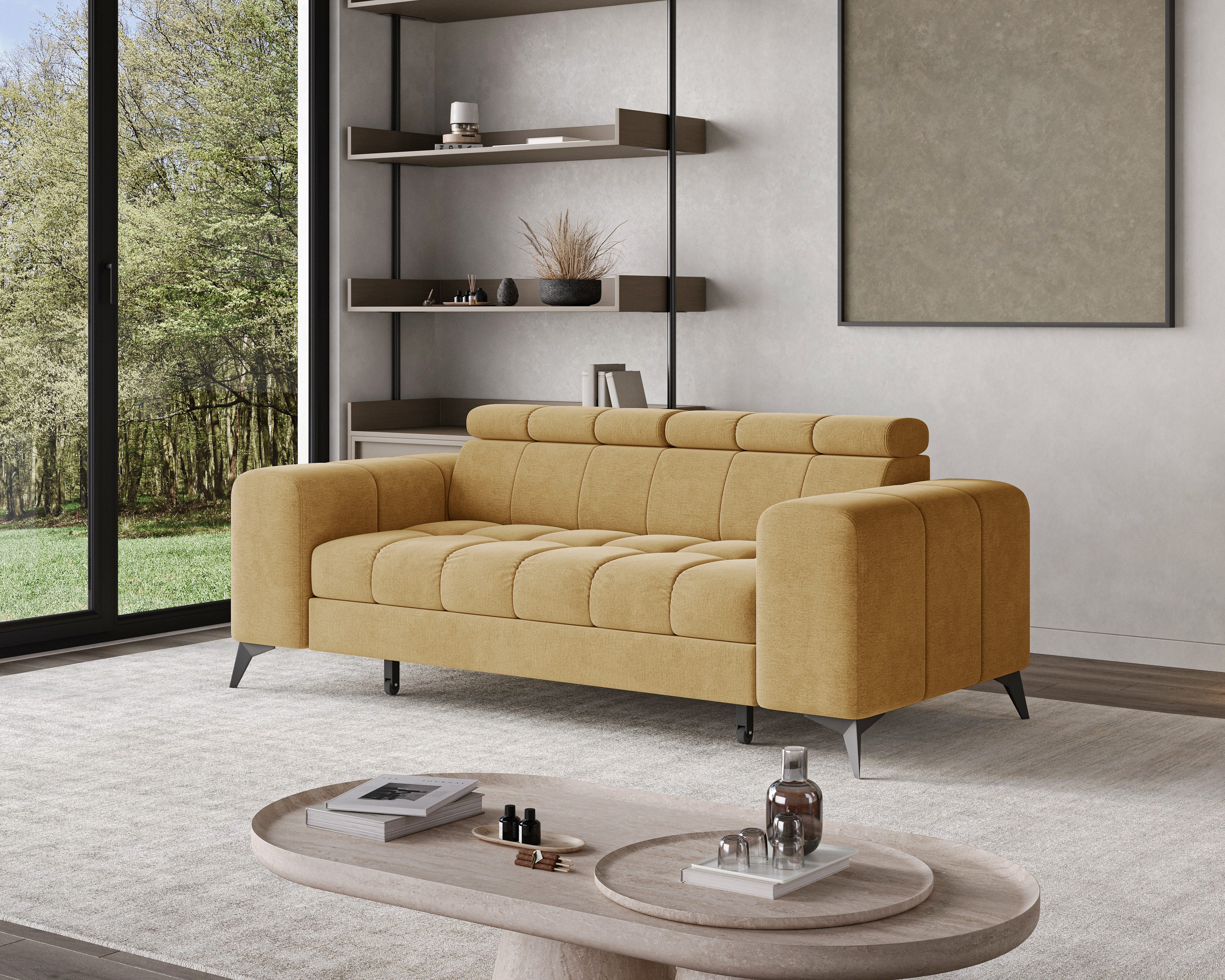 Chilly Möbel Sofa 2-Sitzer – Modern & Gemütlich - 262×74 cm - Monolith 48