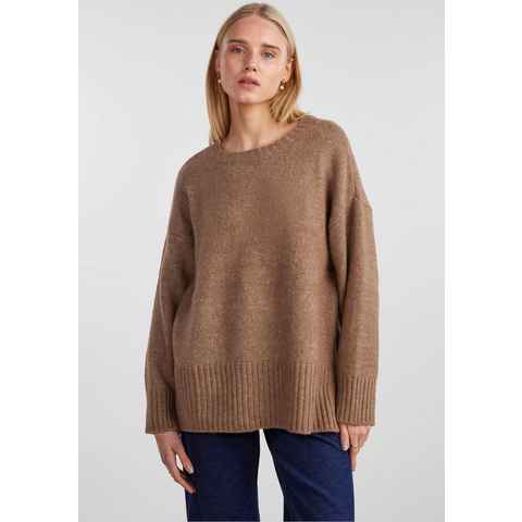pieces Rundhalspullover PCNANCY LS LOOSE O-NECK KNIT NOOS BC Oversized