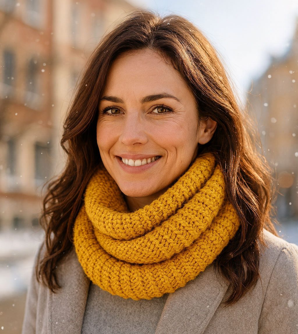 Faera Loop, (1-St), Loop Winterschal Strickschal für Damen und Herren Schal Strick Loop