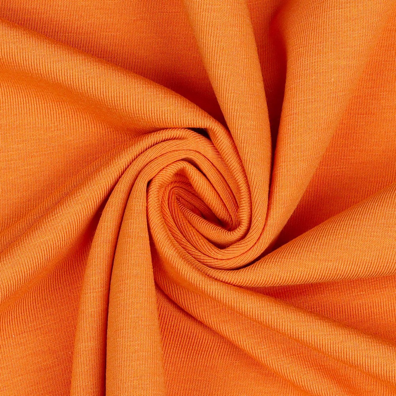 maDDma Stoff 0,5m Bio Jersey Meterware Jerseystoff Baumwolle Farbwahl, 024 - orange