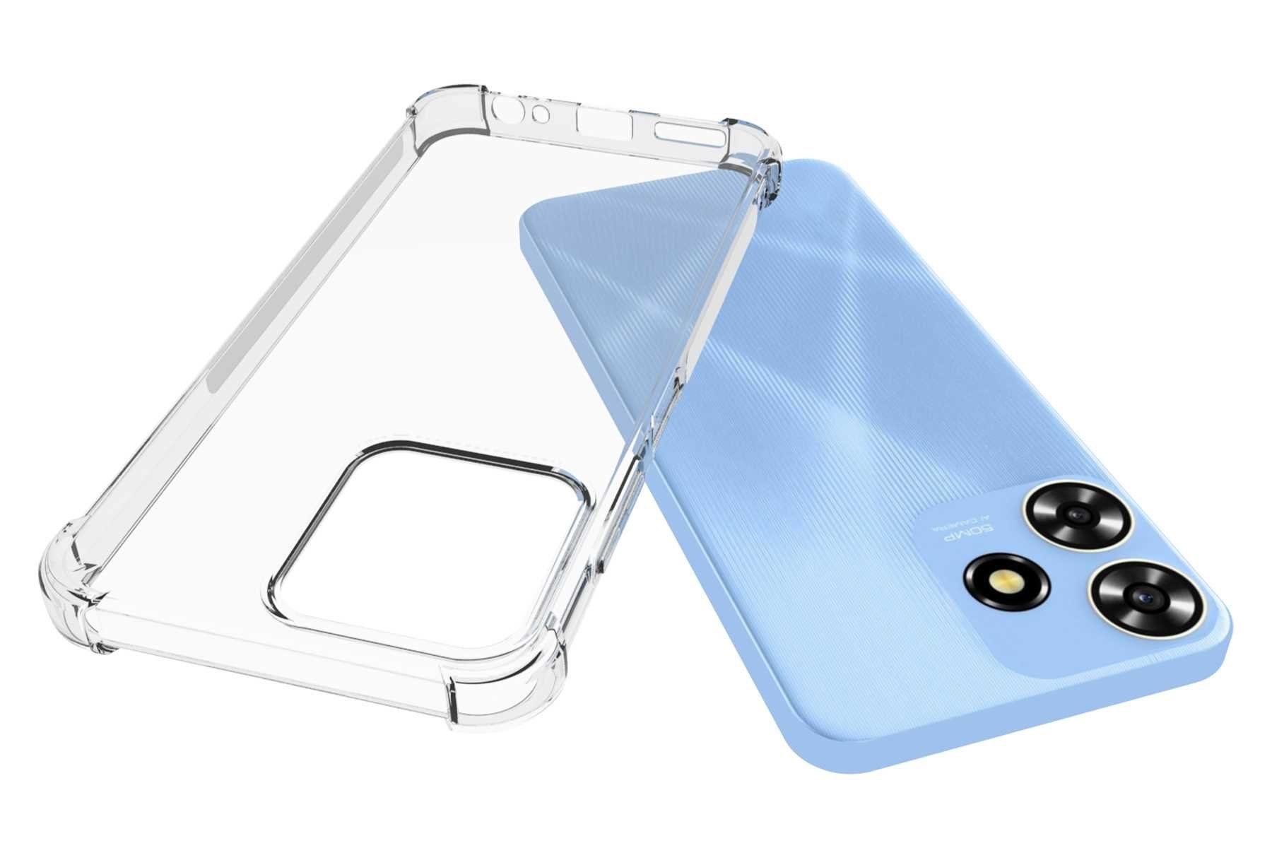 mtb more energy Smartphone-Hülle Clear Armor Case für ZTE Blade A73 4G (6.6), Transparente TPU Schutzhülle Case Backcover mit Anti-Shock Verstärkung