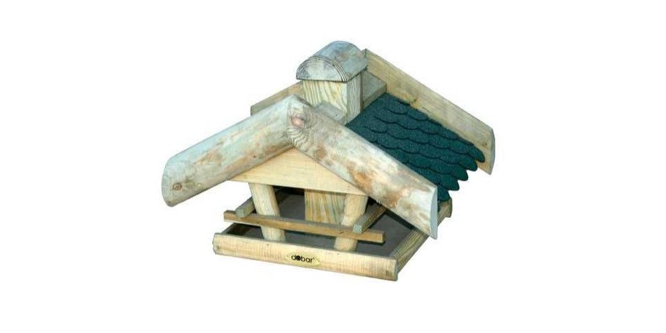 Vogelhaus Dobar Vogelfutterhaus Kiefernholz mit Bitumendach