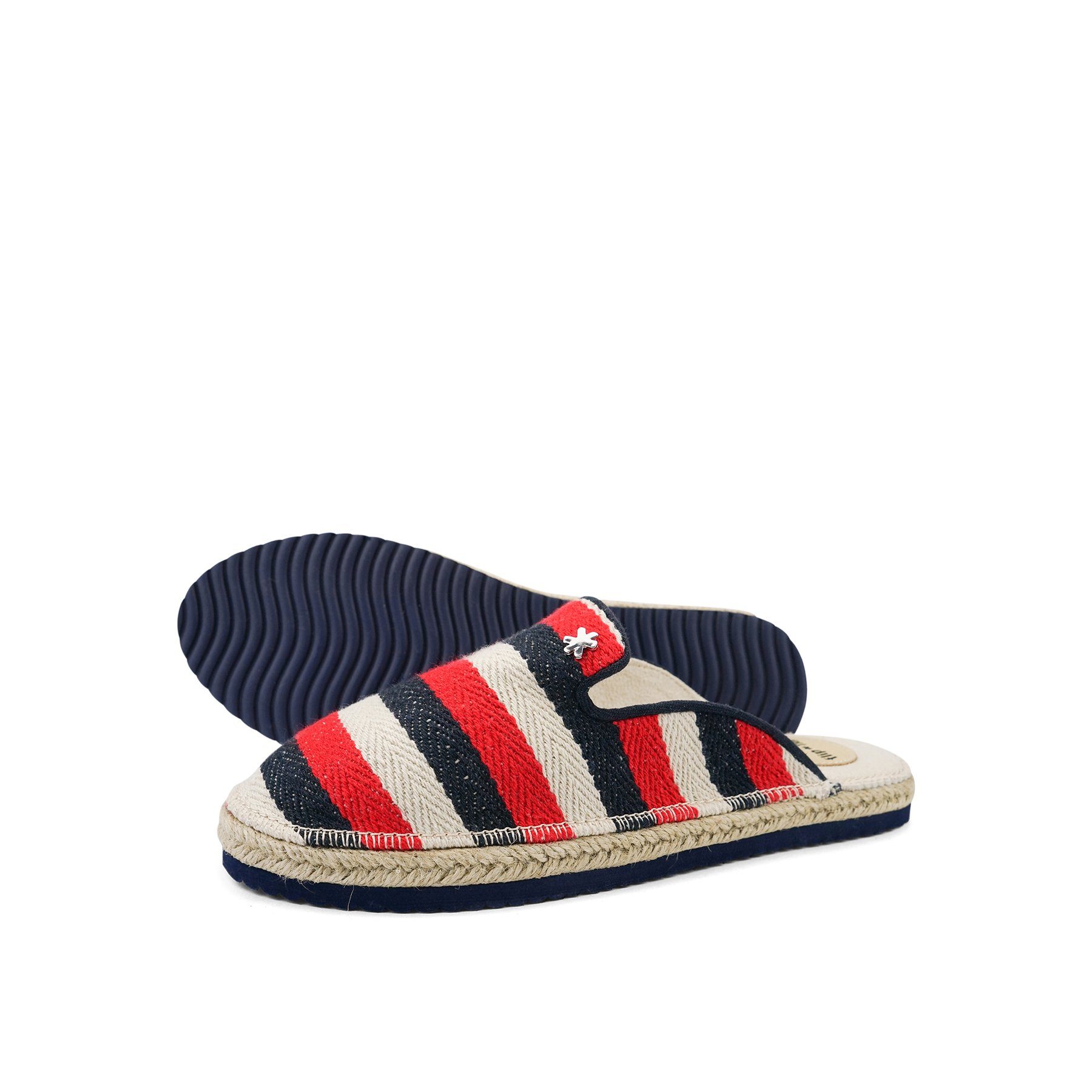 Flip Flop espadrille*slip-in Espadrille nachtblau / rot / beige