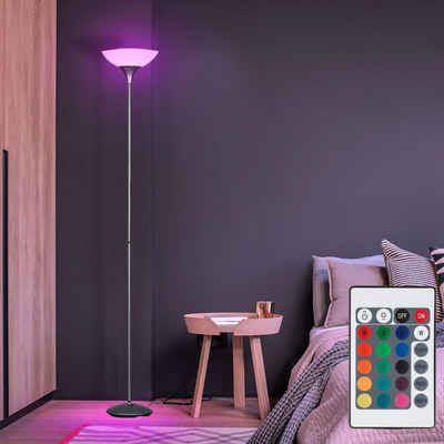 etc-shop LED Stehlampe, Leuchtmittel inklusive, Warmweiß, Farbwechsel, RGB LED Decken-Fluter Steh Stand Lampe Leuchte Beleuchtung