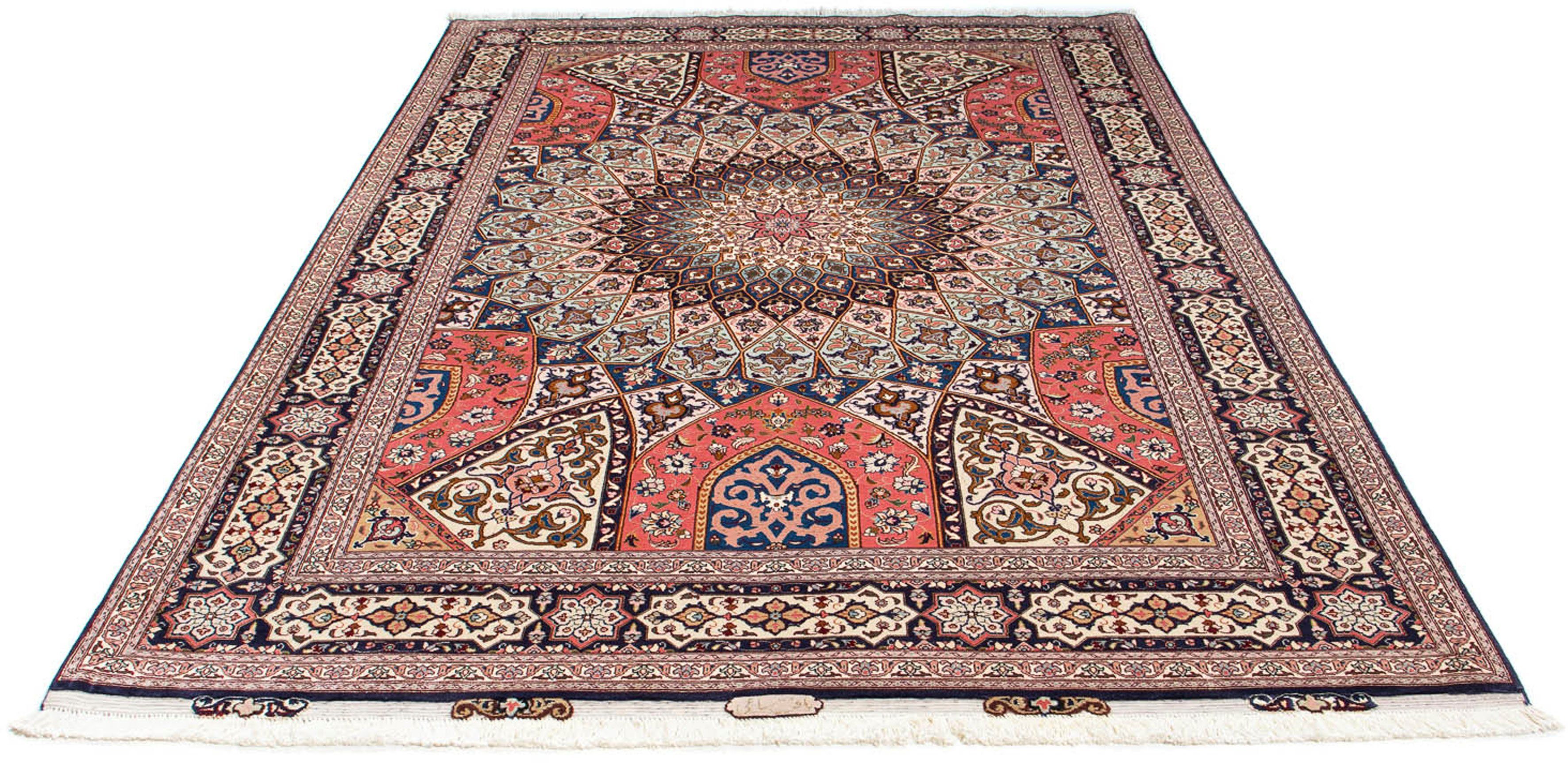 Orientteppich Perser - Täbriz - Royal - 263 x 174 cm - mehrfarbig, morgenland, rechteckig, Höhe: 7 mm, Wohnzimmer, Handgeknüpft, Einzelstück mit Zertifikat