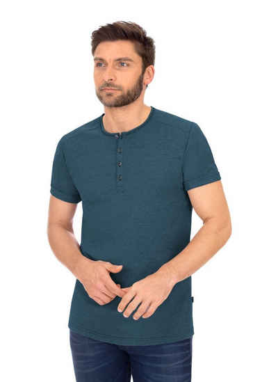 Trigema T-Shirt mit Knopfleiste DELUXE Baumwolle