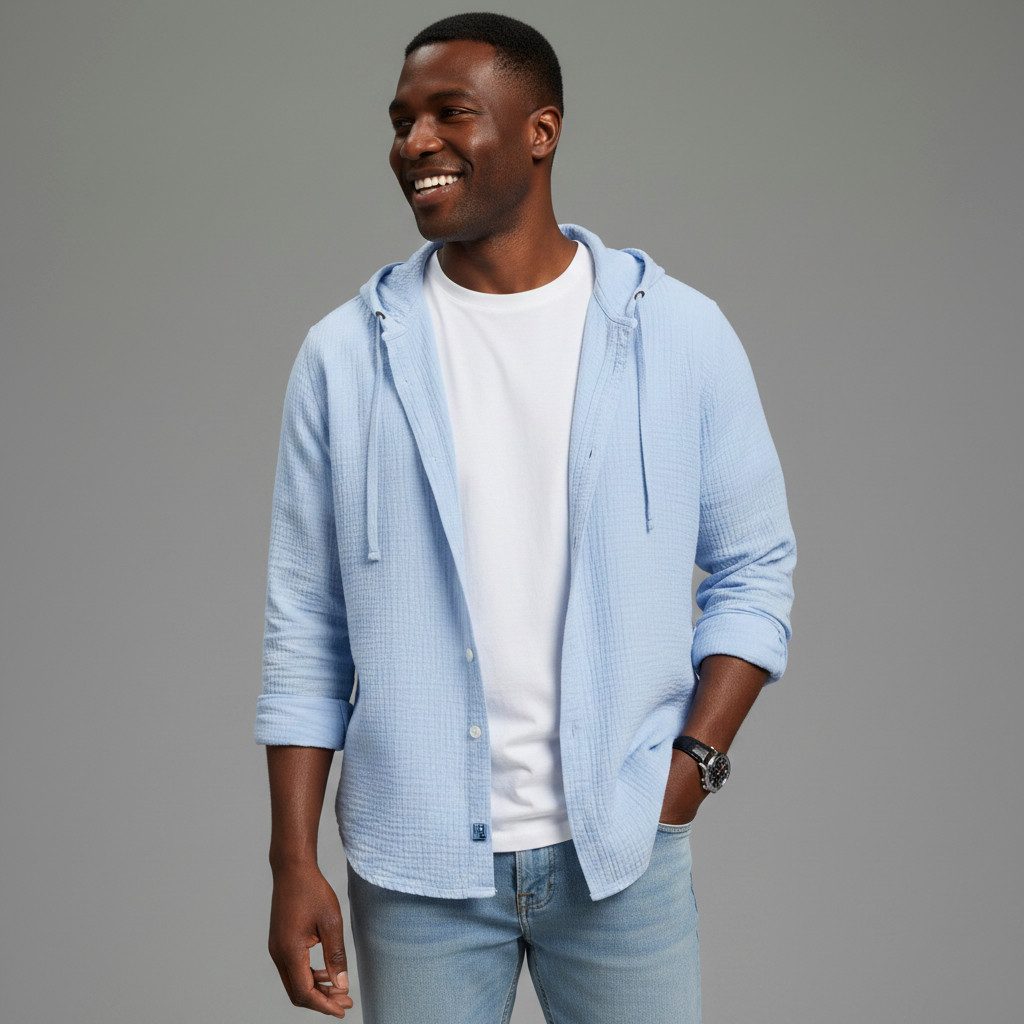 KangaROOS Kapuzenhemd Langarm mit Ärmelschlitz, für Casual- und Streetwear, aus Baumwolle. Reduzierter Preis € 33,99. Unverbindliche Preisempfehlung € 39,99, (€ 33,99 pro 1 Stk)