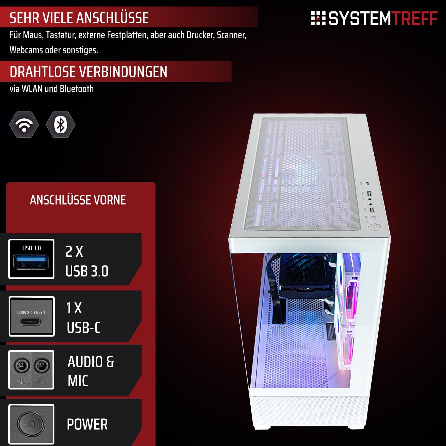 SYSTEMTREFF AMD Ryzen 5 5600 mit AMD Radeon RX 9060 XT 16GB Gaming-PC (AMD 5600 5600, Radeon RX 9060 XT, 32 GB RAM, 1000 GB SSD, Luftkühlung) – Bild 4 von 5