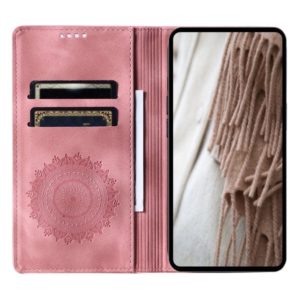 CoverKingz Handyhülle Hülle für Apple iPhone 16 Handyhülle Flip Case Cover Tasche Etui, Mandala – Bild 4 von 5