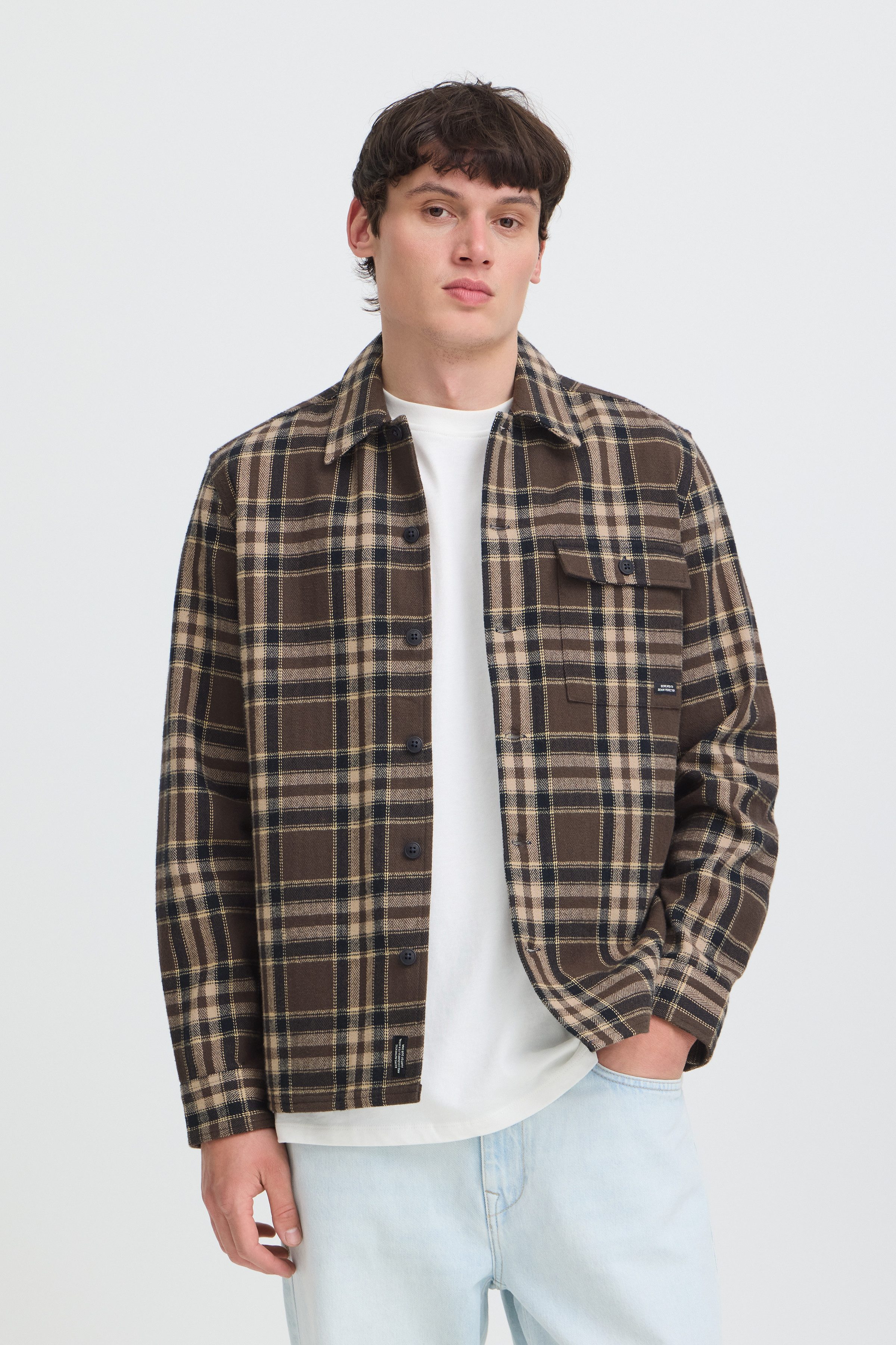 Blend Langarmhemd BHEVAN OVERSHIRT Baumwolle, regular fit