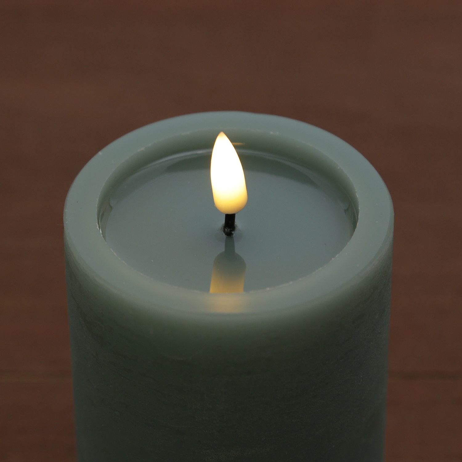 UNIQUE candles LED-Kerze LED Kerzenset UNIQUE Rustik-Optik H: 15cm mit Batterien Fernb. 4er Set, LED Classic, warmweiß (2100K bis 3000K)