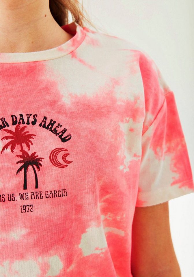 Garcia T-Shirt im Batik Look, Perfekt geeignet für den Sommer