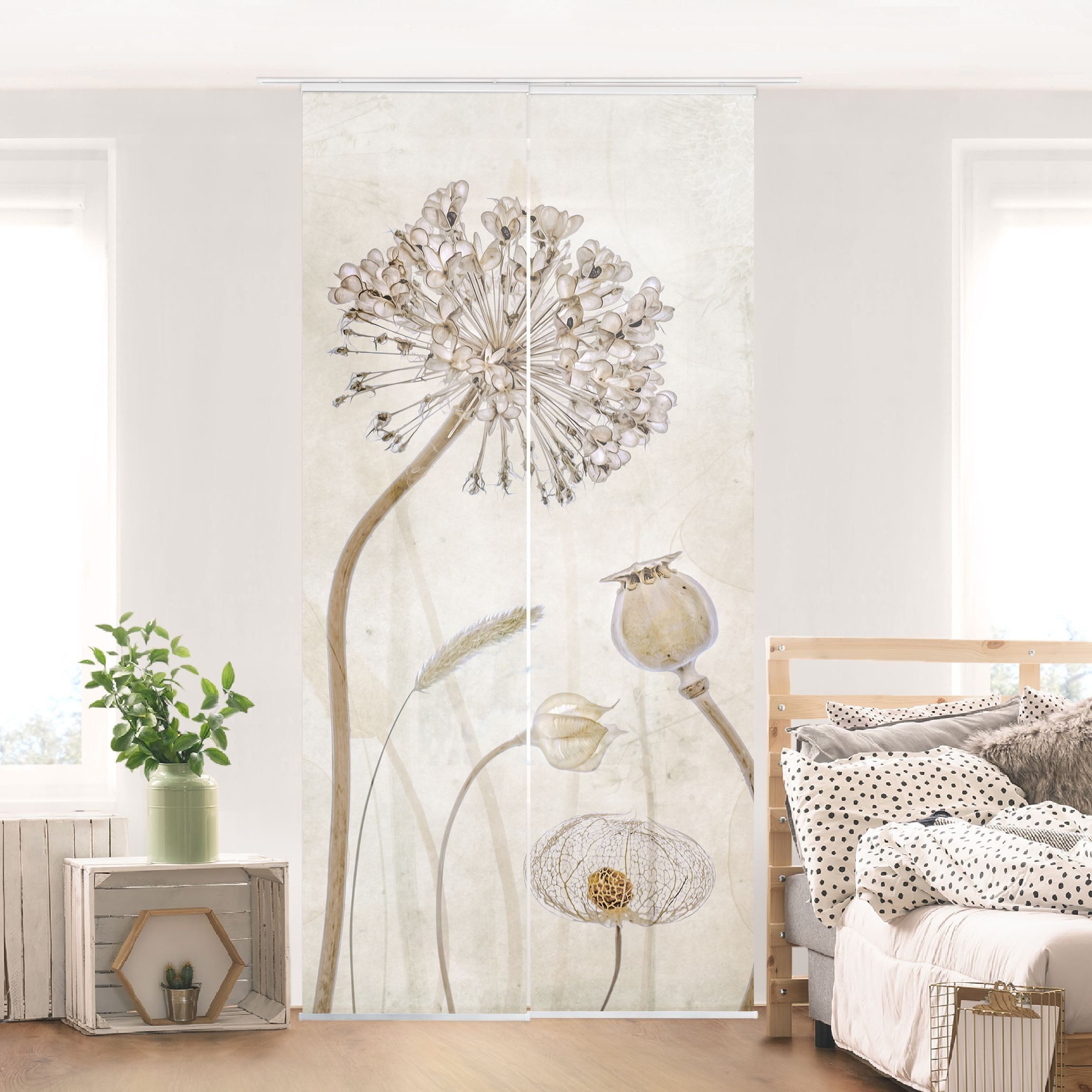 Bilderdepot24 Schiebegardine modern Flächenvorhang blickdicht Growing günstig online kaufen