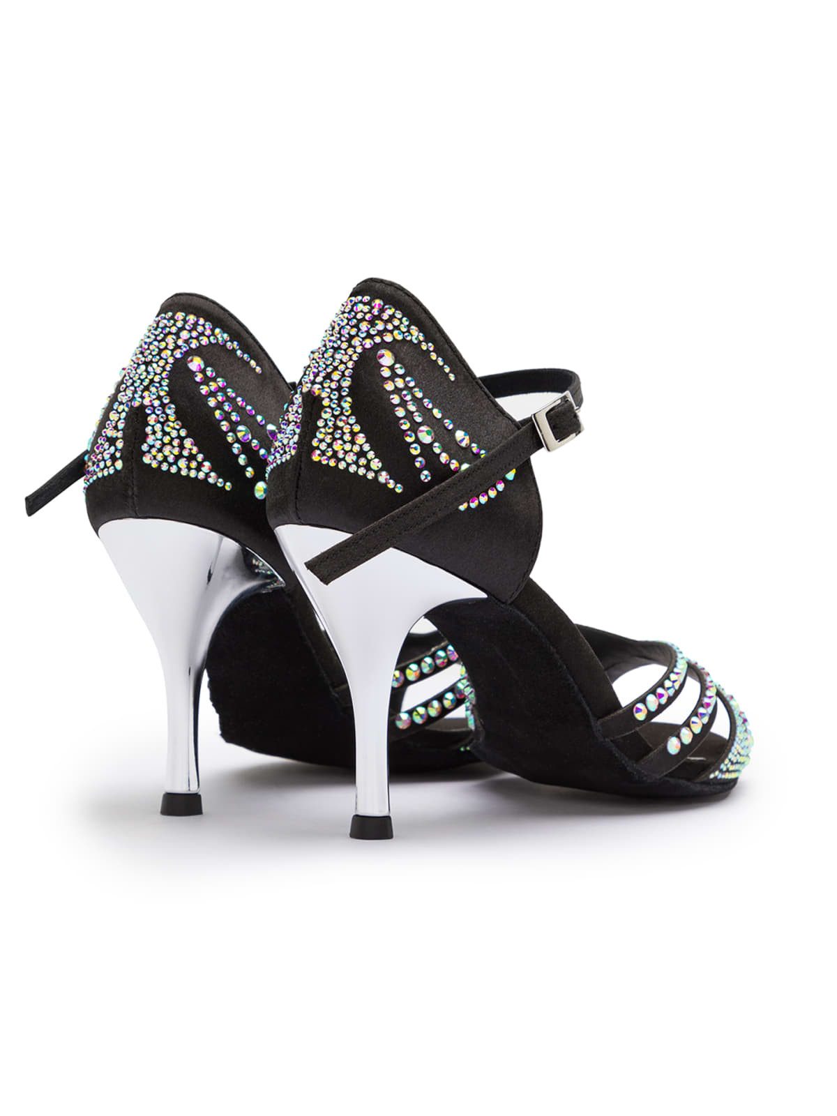 Dancing Queens Sparkle Shine Tanzschuhe Satin - Absatz 8.0 cm thin High-Heel-Sandalette Tanzschuh 8 cm Absatz: Salsa, Bachata, Kizomba, Zumba