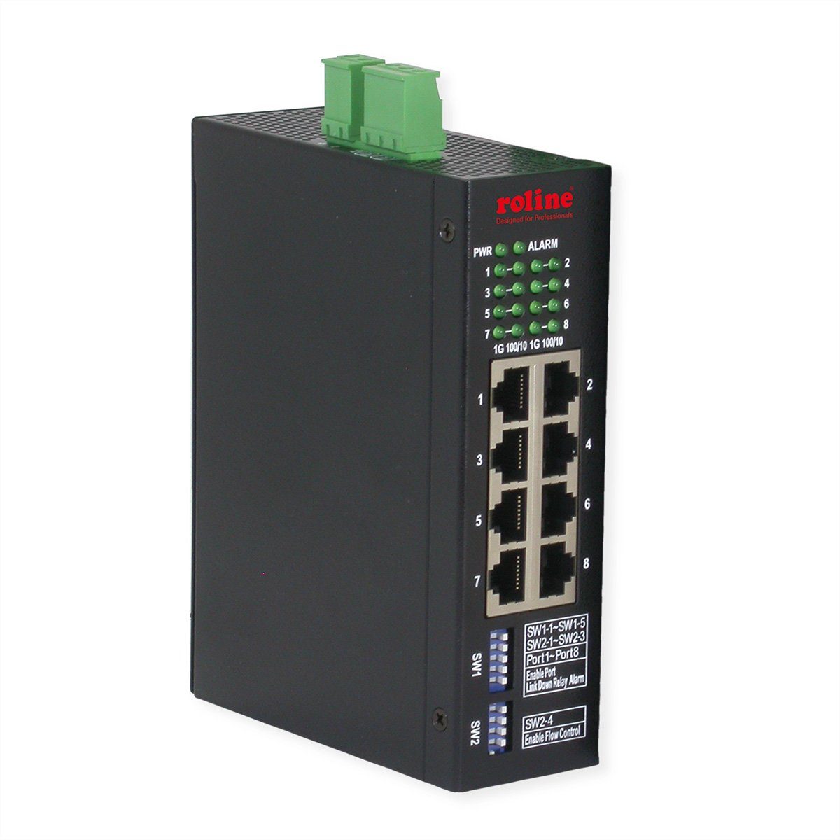 Industrial Gigabit Ethernet Switch, 8 Ports, Web Managed Netzwerk-Switch