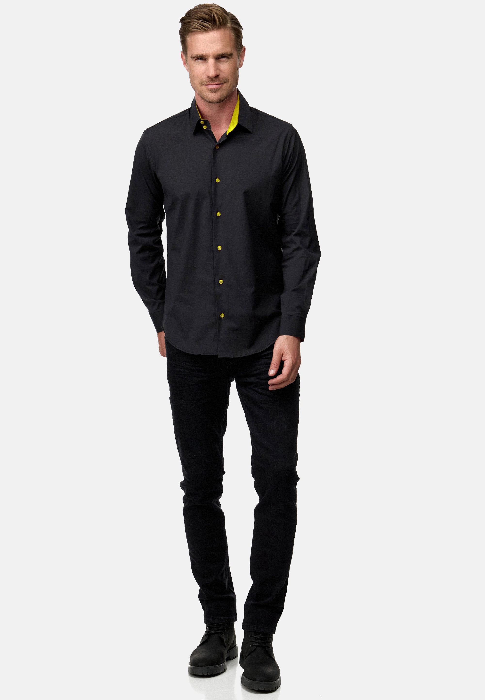 Rusty Neal Langarmhemd mit trendigem Farbkontrast