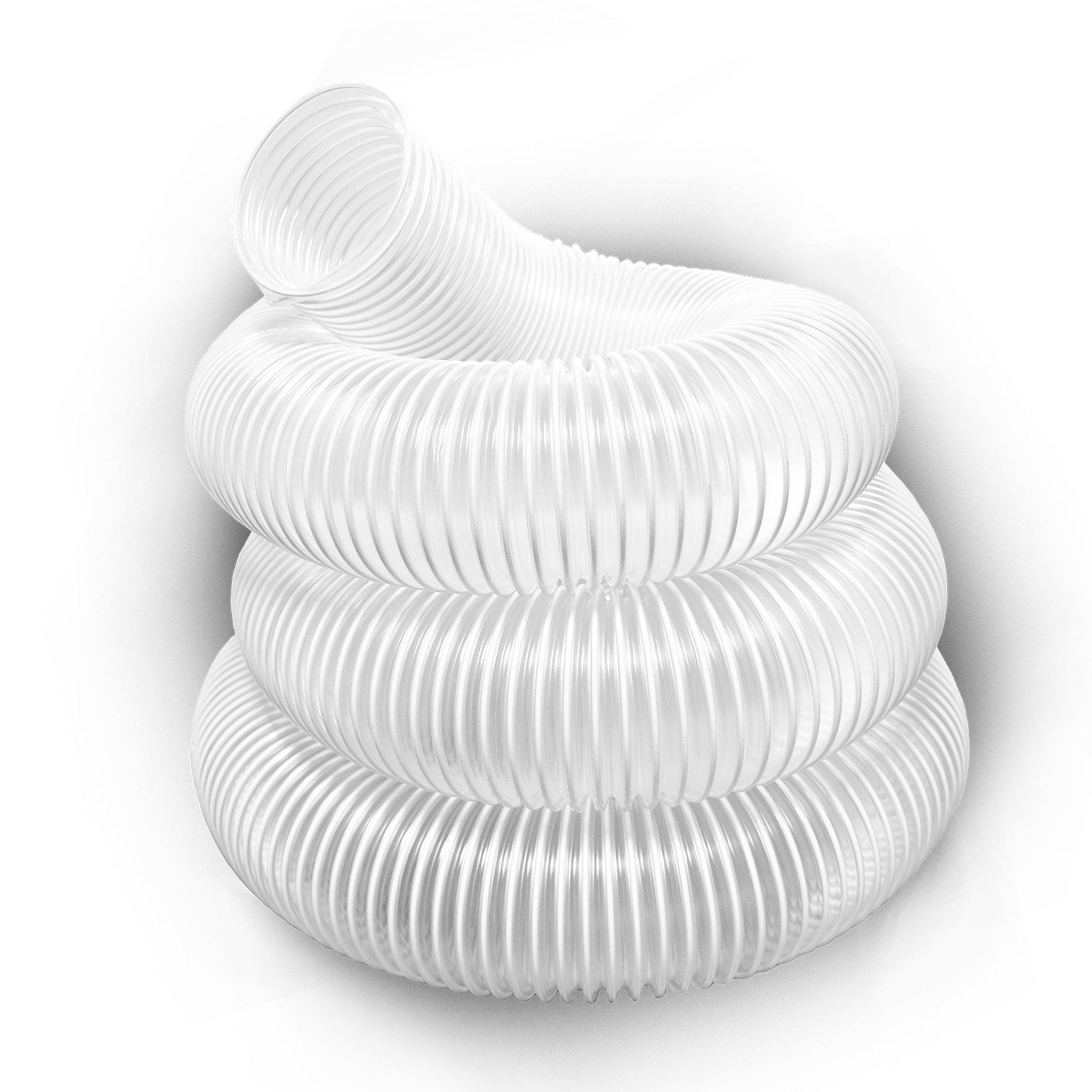 BAMATO Absauganlage - Absaugschlauch 80mm mit 5 Meter Späneschlauch Flexschlauch, (1-tlg), Spiralschlauch, flexibel, transparent