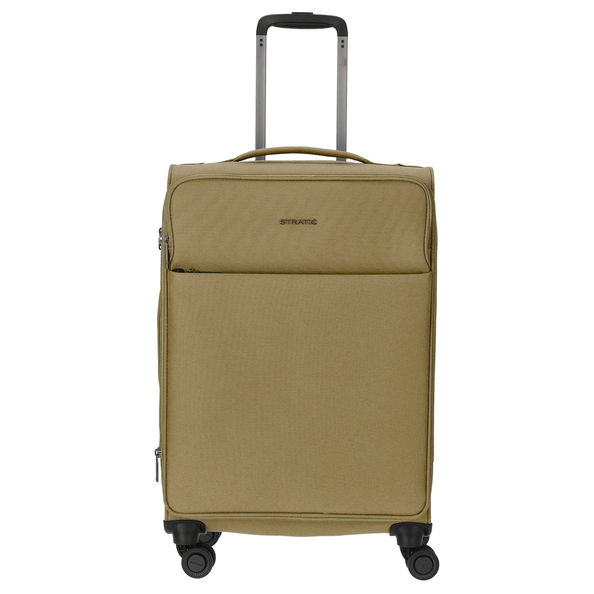 Stratic Koffer Light+ - 4-Rollen-Trolley 68 cm M erw. (khaki), 4 Rollen Rollen