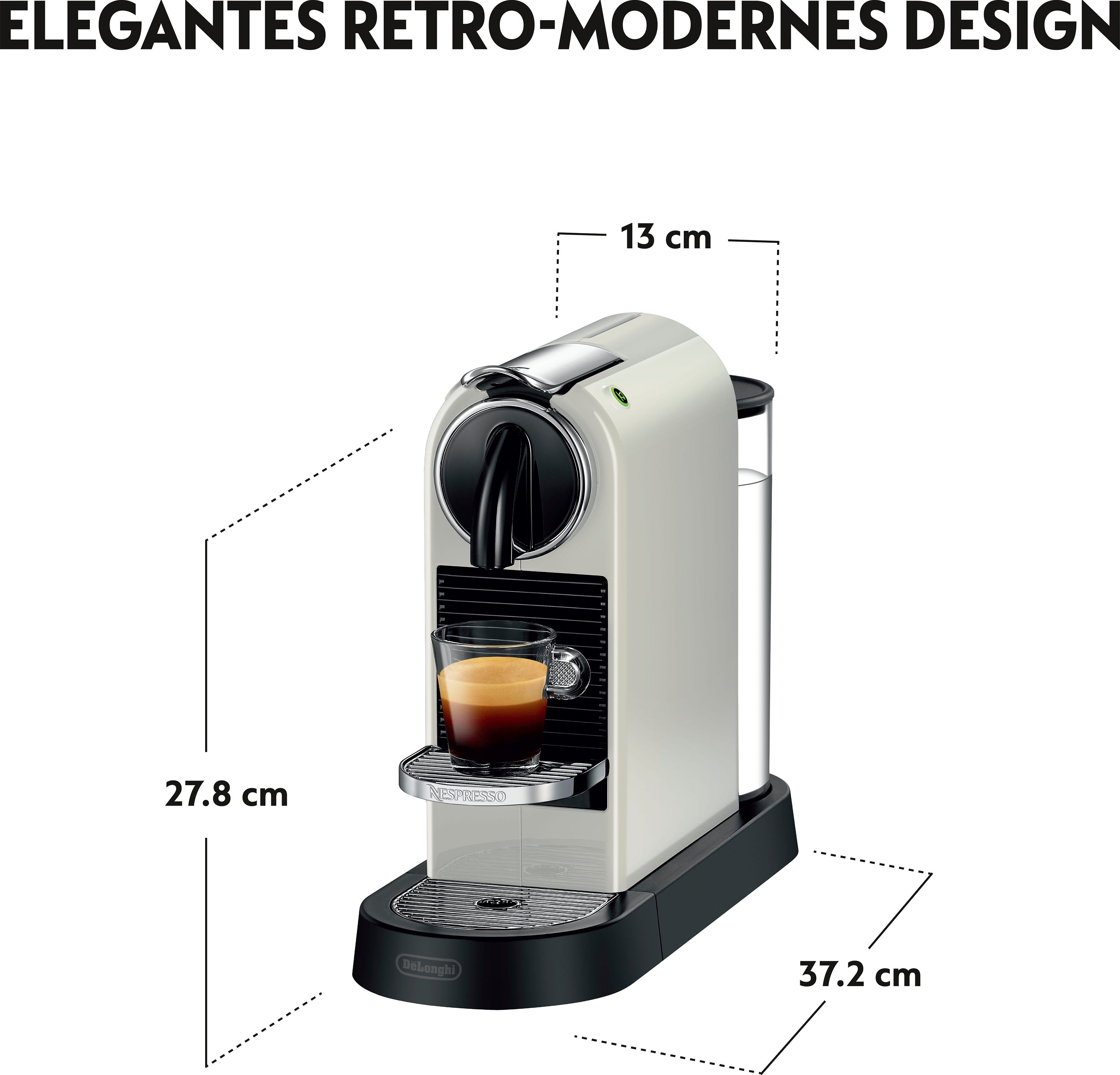 Nespresso Willkommenspaket EN CITIZ 7 White, inkl. DeLonghi, mit Kapseln von Kapselmaschine 167.W