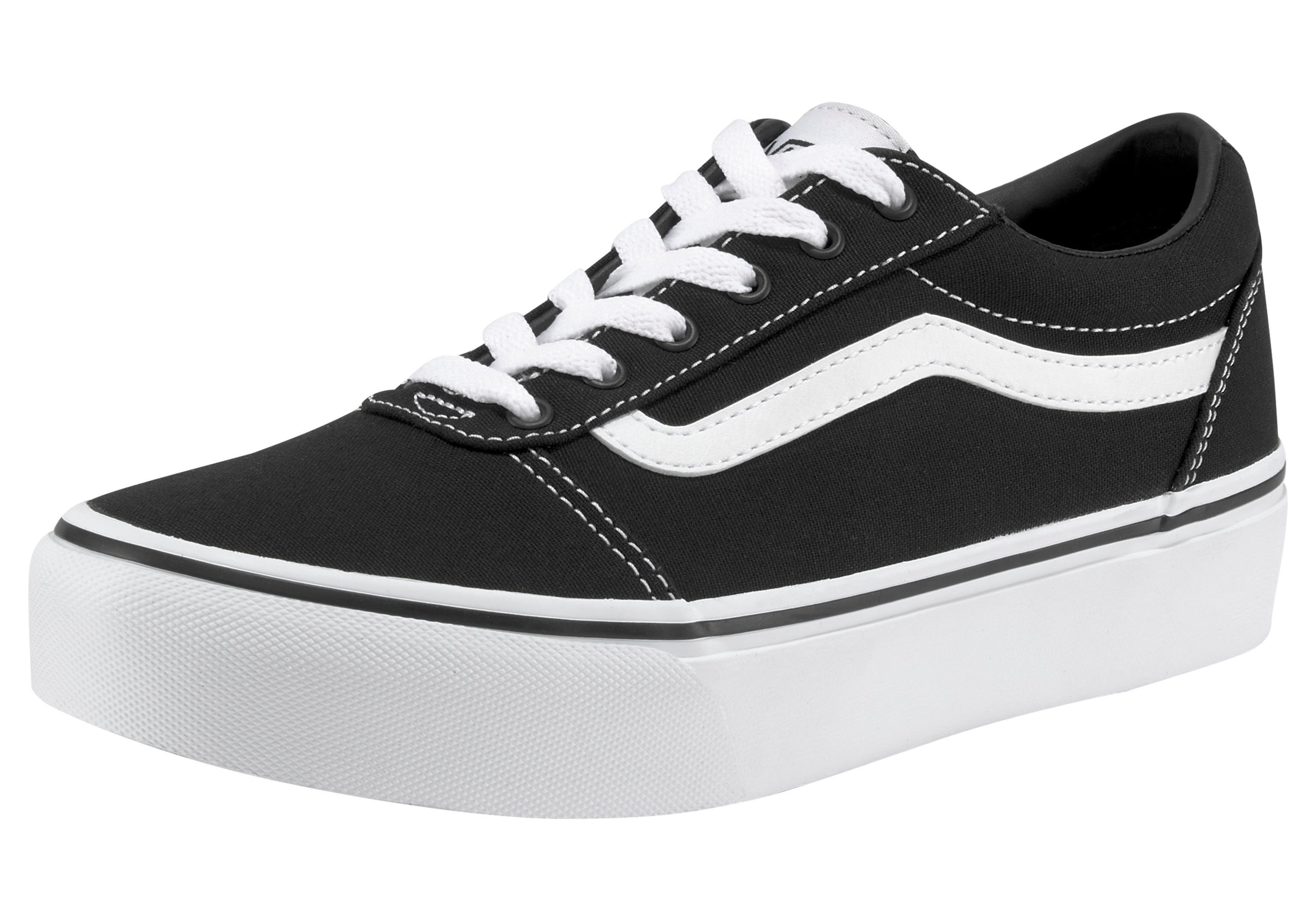 Vans Ward Platform Plateausneaker aus textilem Canvas-Material