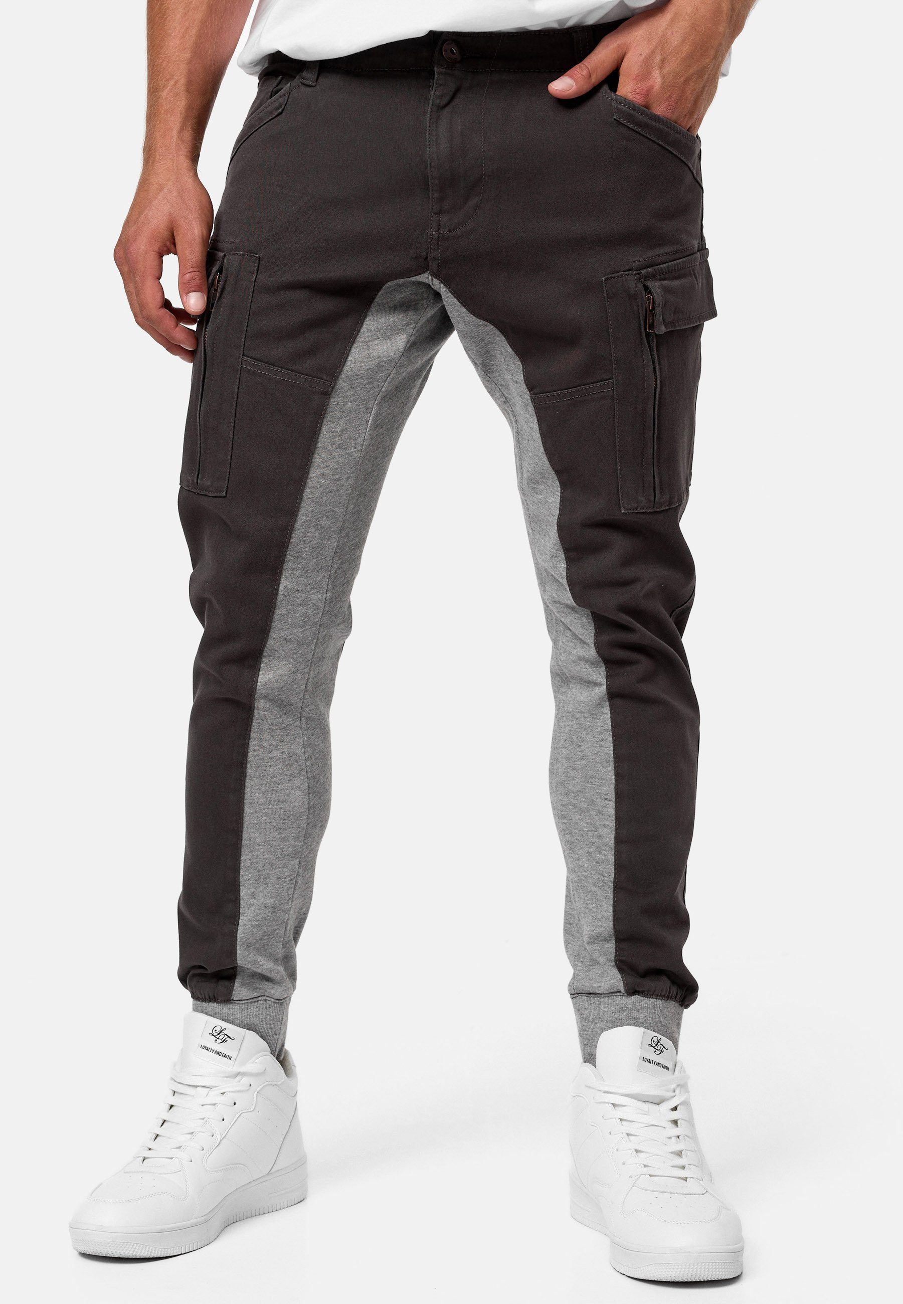 Indicode Cargoshorts Drogo Dk Grey