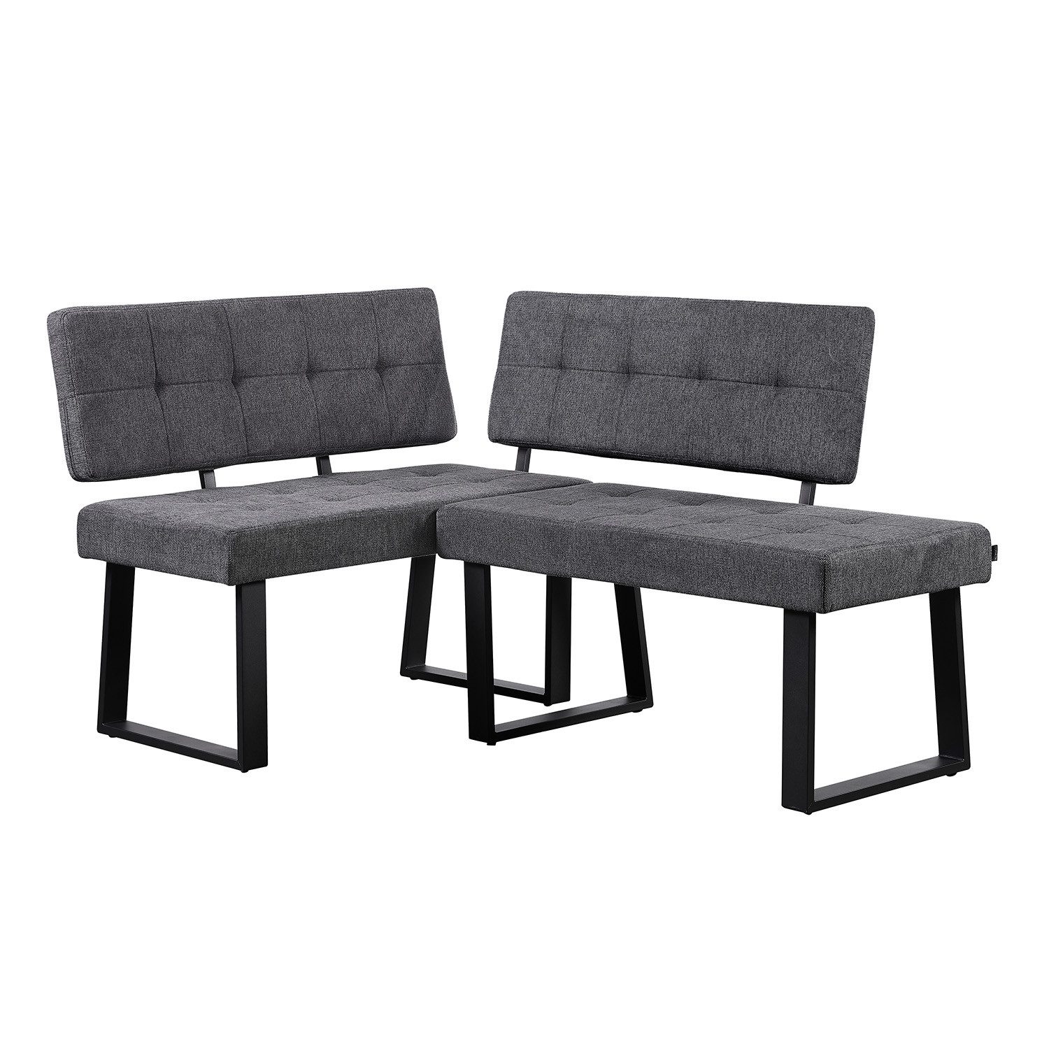 B&D home Eckbank AKA (2-St), beidseitig montierbar, gepolstert, mit Rückenlehne, verschiedene Maße
