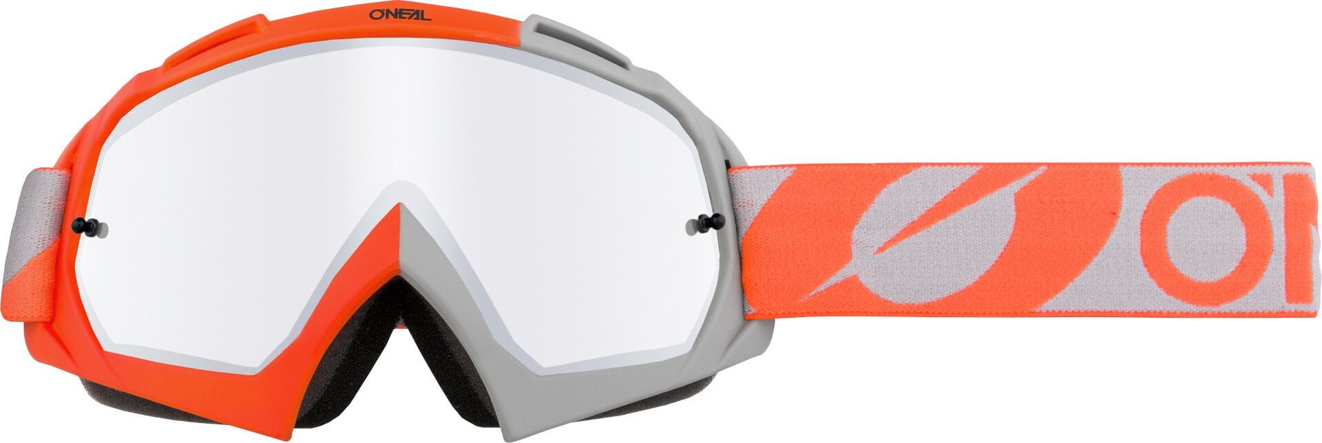 B-10 Twoface Brille Motocross Motorradbrille Orange/Grey Mirror O’NEAL Silver