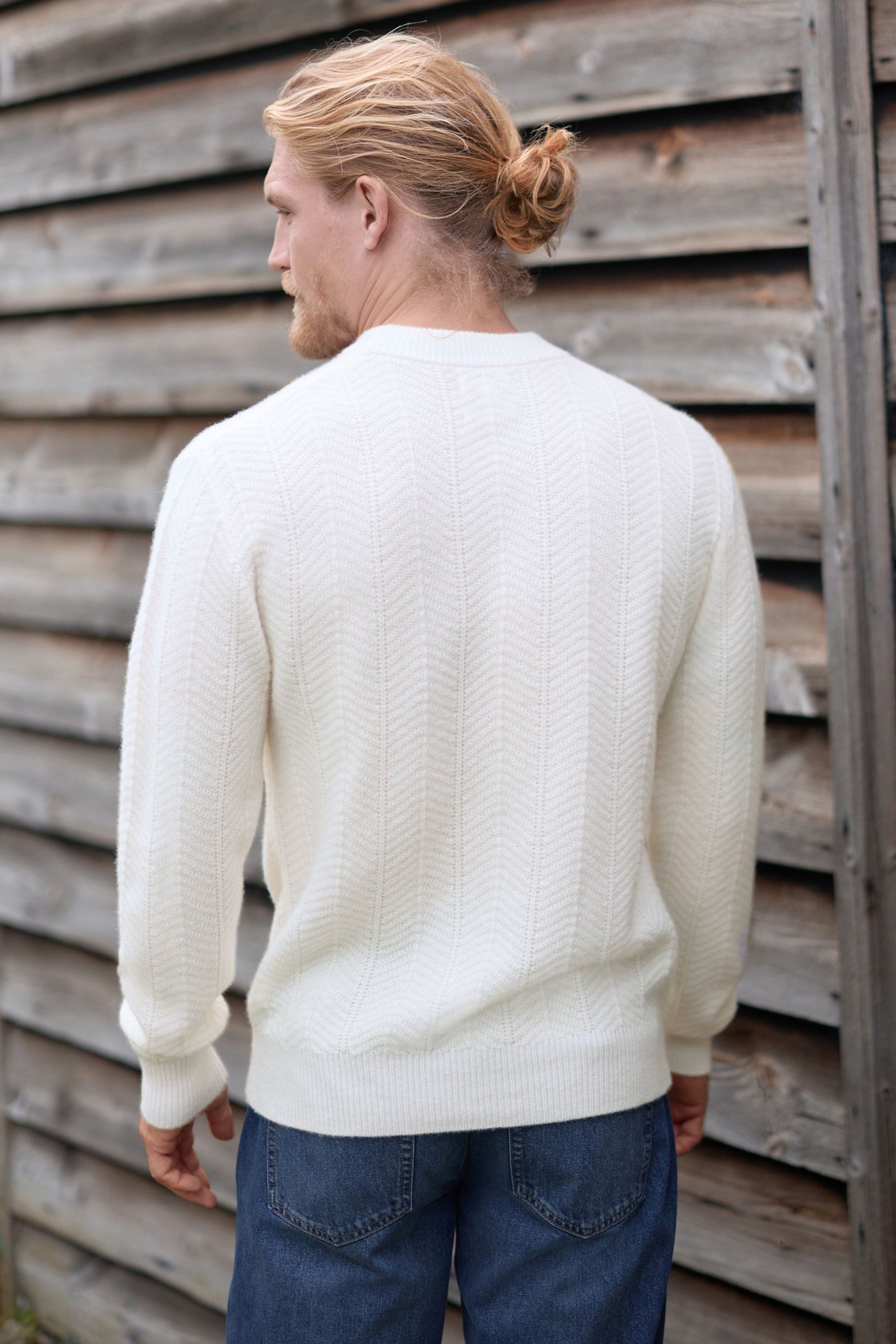 Next Kaschmirpullover Regular Fit Rundhalspullover Lambswool/Kaschmir günstig online kaufen