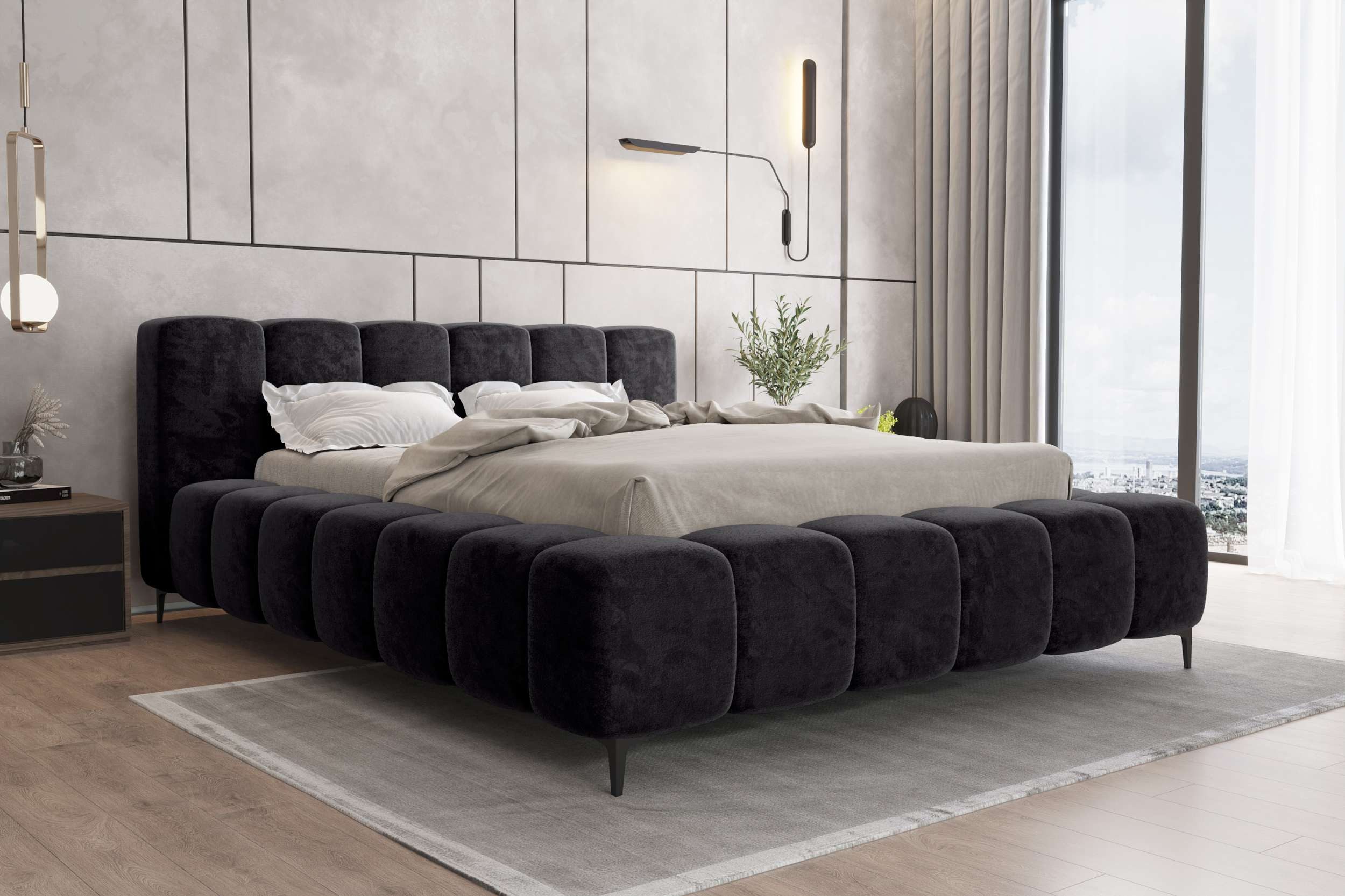 99rooms Polsterbett Cozy (Schlafzimmerbett, Bett), 140/160/180x200 cm, mit günstig online kaufen