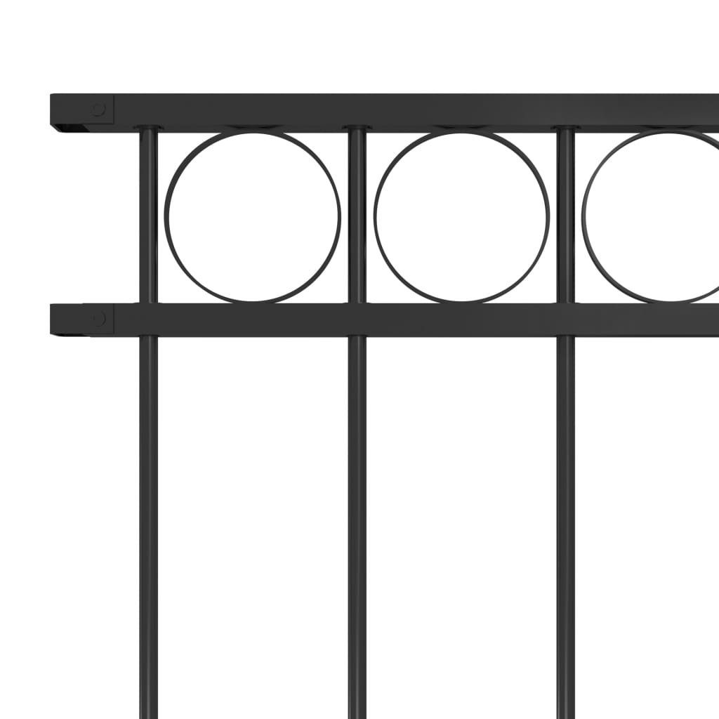 vidaXL Gartenzaun Zaunelement ASSEN Stahl 163x150 cm Schwarz, (1-St)