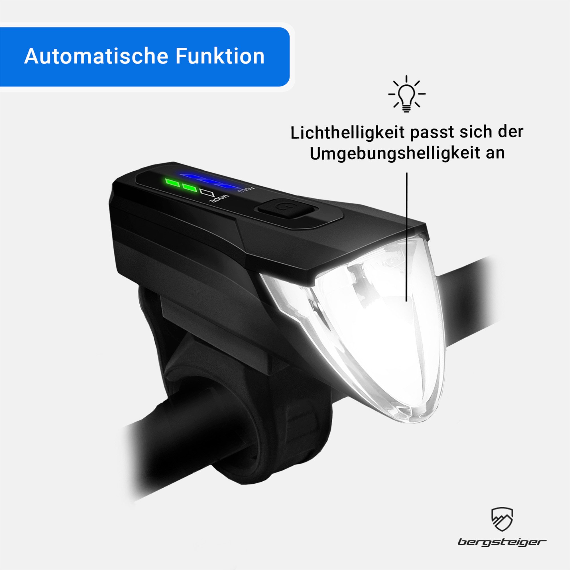 bergsteiger Fahrradbeleuchtung Licht LED Set, Lampenset, Fahrradbeleuchtung, Original Fahrrad-Zubehör – Bild 3 von 5