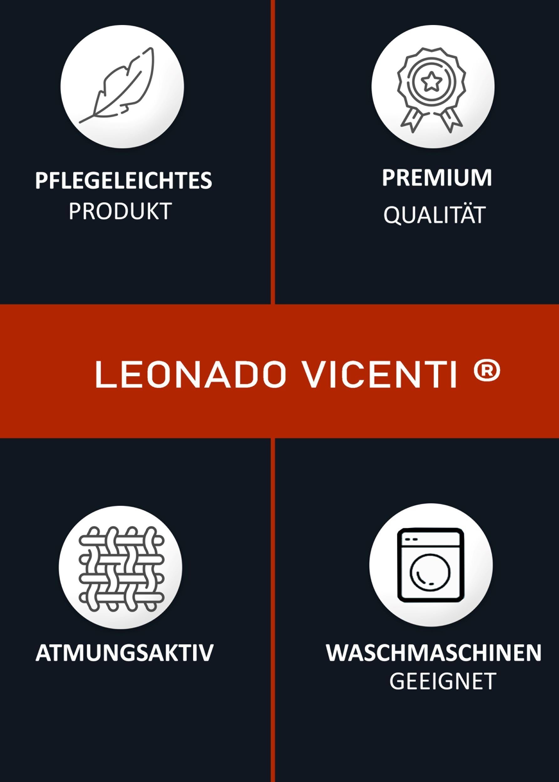 Leonado Vicenti Bettwäsche Baumwolle 135x200, 155x200, 155x220, 200x200, 200x220 oder 240x220, Renforcé, 2 teilig, Wendebettwäsche Rautenmuster mit Reißverschluss