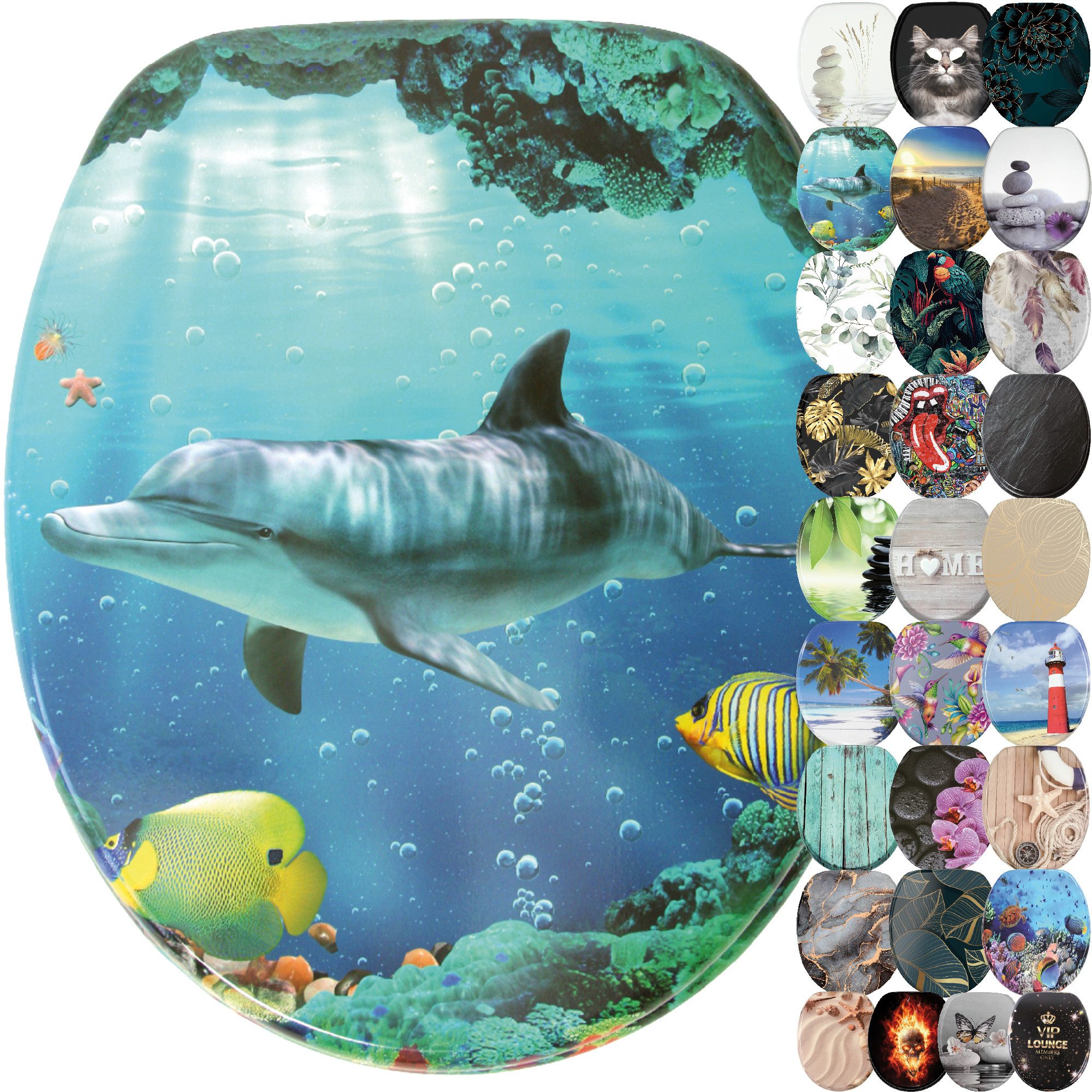 Sanilo WC-Sitz mit Absenkautomatik, viele schöne Toilettensitze direkt vom Hersteller, Premium Toilettendeckel, moderner Klodeckel, leichte Montage