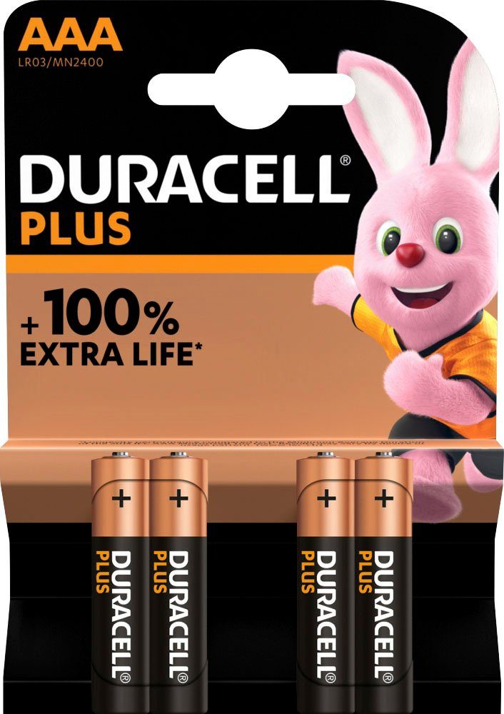 Duracell 4er Pack Plus Batterie, LR03 (4 St)