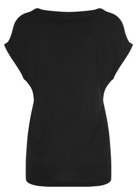 LASCANA Kurzarmshirt im Basic-Style, T-Shirt aus weicher Viskose