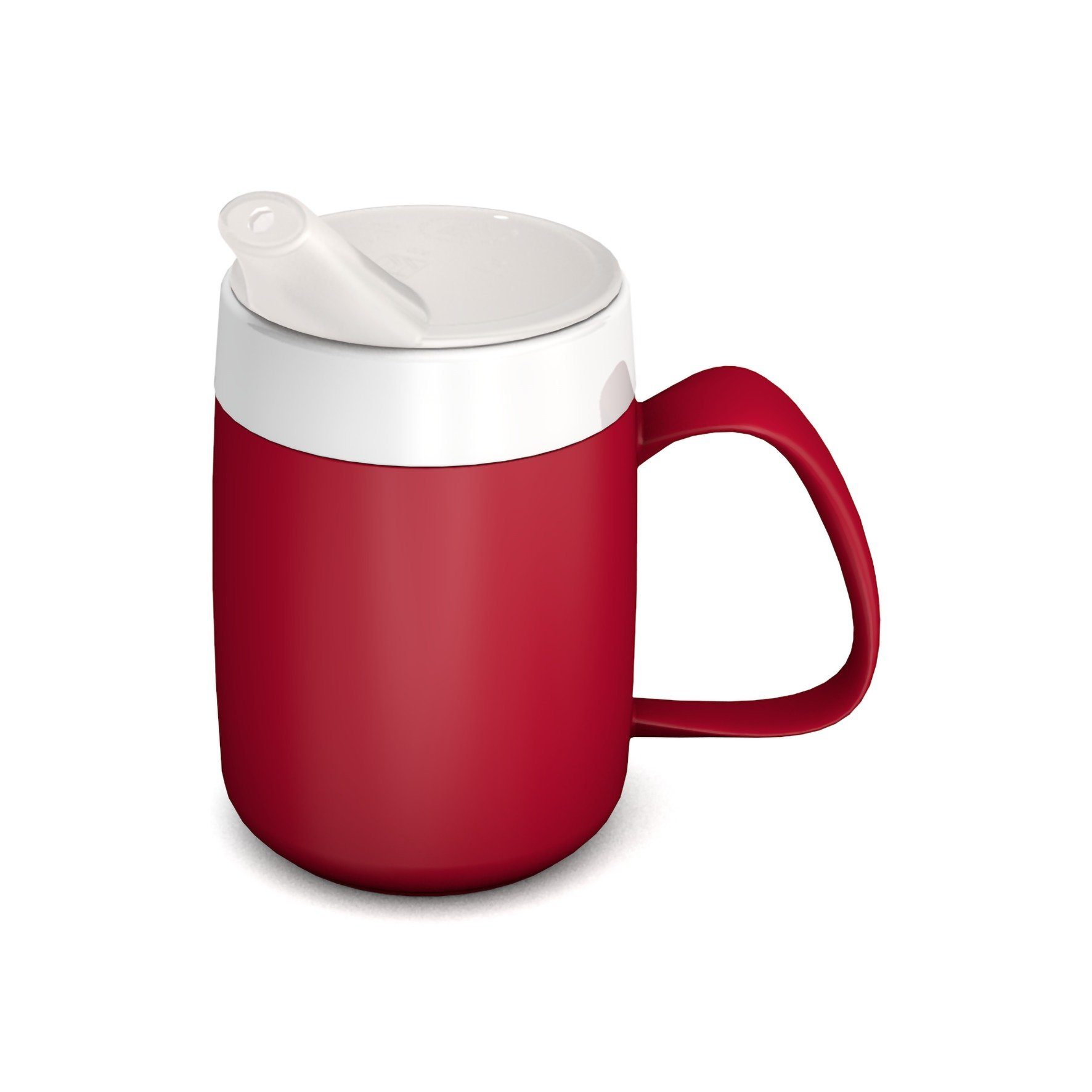 Ornamin Schnabelbecher Becher mit Trink-Trick mit Schnabelaufsatz/Trinkaufsatz, 2-tlg., Kunststoff, Trinkhilfe l Alltagshilfe l Schnabeltasse l Made in Germany