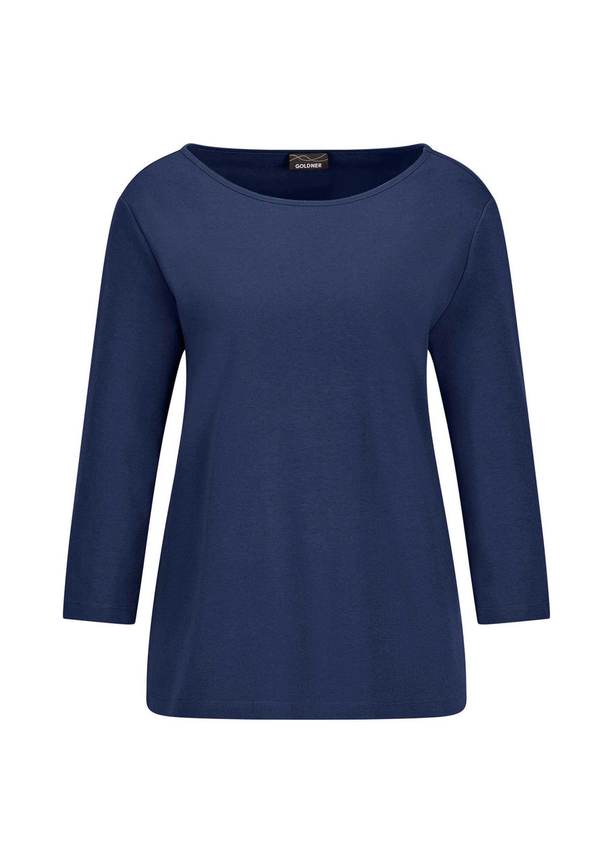 Print-Shirt Basic Shirt mit U-Boot-Ausschnitt