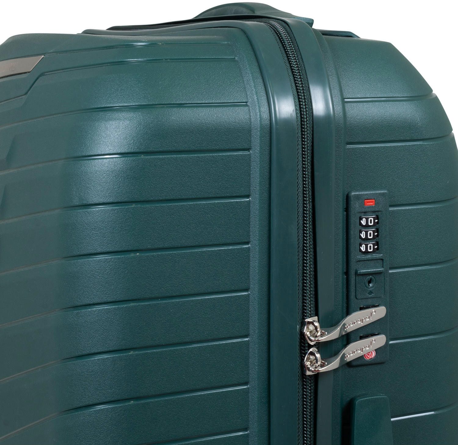 Warenhandel König Hartschalen-Trolley Helmersen, 4 Rollen, farbig einheitliche Griffe, Rollen und Reißverschlüsse