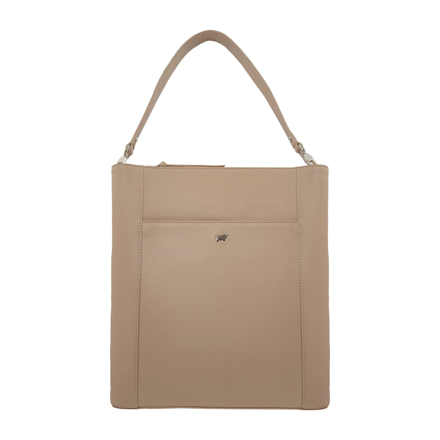 Braun Büffel Handtasche HANNA Tote Bag creme